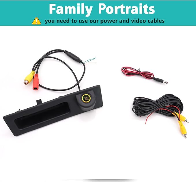 AHD 720P Vehicle Backup Camera for BMW 3 5 Series X1 3 4 5 F07 F10 F11 F25 F26 F30 F34, CCD Reverse Parking Fisheye Lens Waterproof Cam Car Trunk Handle Camera