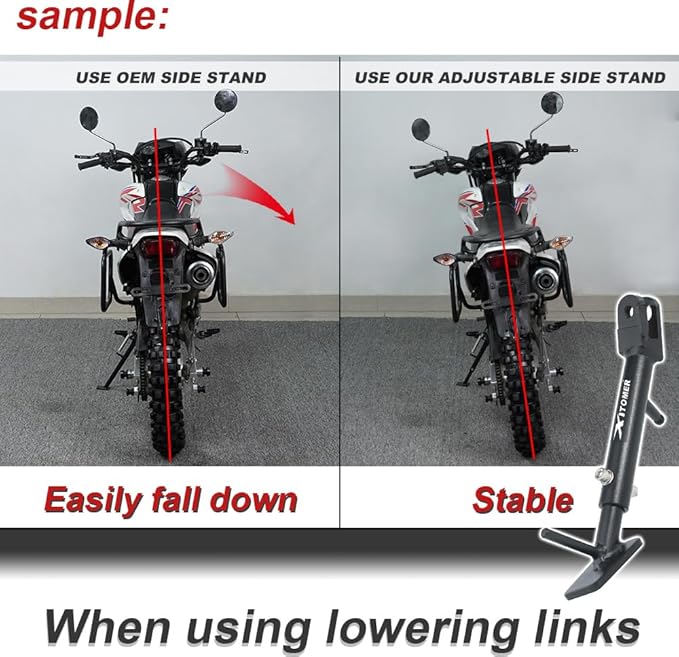 Xitomer 0-3 '' Adjustable Kickstand Fit for GSX-R1000 2017-2026 Motorcycle Side Stand Foot Side Support