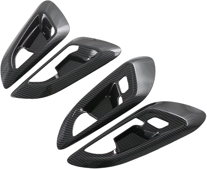Door Inner Handle Protection Cover Trim Anti Scratch Interior Door Handle Decorative Accessories Kit Imitation Carbon Fiber Pattern ABS Material for Chevrolet Trax 2023 2024 2025 Pack of 4