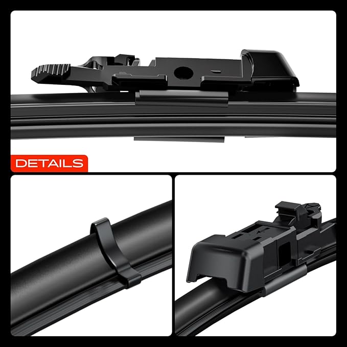 A-Premium 24"+21"+13" Windshield Wiper Blades Compatible with Chevrolet Traverse 2009-2017 - Front Rear Wipers Blade Set for TLP/Hook Arm Connector, with Wear Indicator & Towel (Pack of 3)