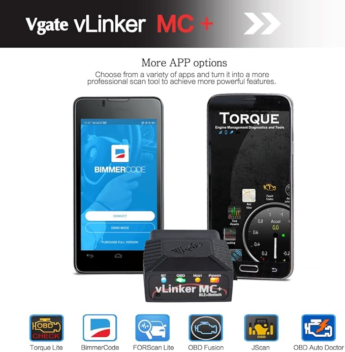 Vgate vLinker MC+ Bluetooth 4.0 OBD2 Scan Tool(for Android, iOS, Windows) & Vgate iCar Pro Bluetooth 4.0 OBD2 Diagnostic Tool(for Android, iOS, Windows)