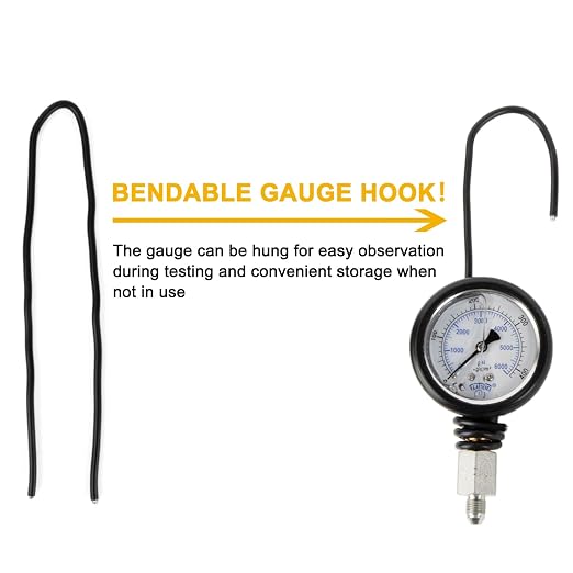 Hpop Test Tool High Pressure and Air Leak Test Gauge Tool Kit for F350 | Test Tool Kit for 6.0L 7.3L Engines, Steel and copper, detect intake system leaks, precision gauge diagnose abnormal noises