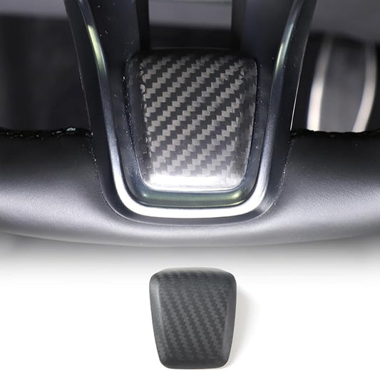 Carbon Fiber Central Steering Wheel Trim Strip Compatible with Alfa Romeo Giulia Stelvio Tonale 2020 2021 Steering Wheel Bottom Decoration Panel Cover Auto Accessories (Matte Black)
