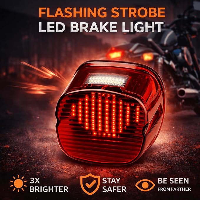 Eagle Lights Red Strobing LED Tail Light Upgrade for Harley Davidson Sportster/Softail/Touring/Dyna