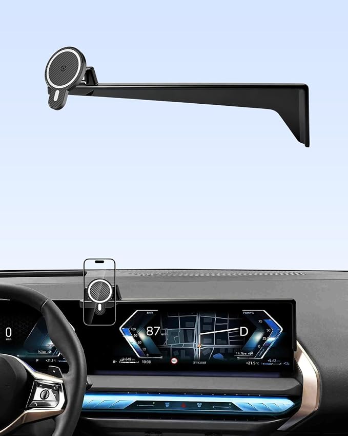 PZK Car Phone Holder for BMW X3 2025 2026 Accessories 14.9-Inch Screen Fixed Clip, Car Phone Mount Magnetic 15W Fast Wireless Charging With 360° Rotation Not Affect Vent Phone Cradles (Not Fit BMW X4)