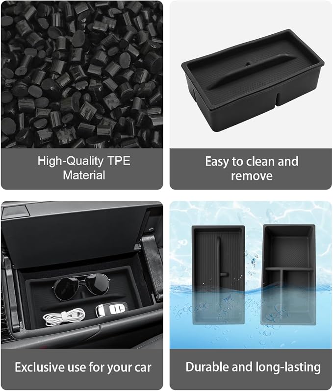 CDEFG Upgraded 2Pcs for 2026 Lexus RX Center Console Organizer for 2023-2025 2026 Lexus RX (350h/450h/500h) Accessories Middle Console Organizer Armrest Storage Box