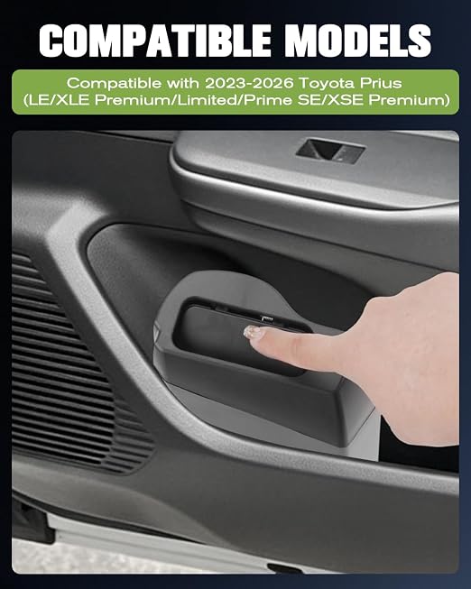 (2PCS) Prius 2026 Trash Can Trash Bin for Door 2026 Prius XSE Car Door Trashcan Trash Holder for 2023-2026 Toyota Prius Accessories (LE/XLE Premium/Limited/Prime SE/XSE Premium) Driver Passenger Side