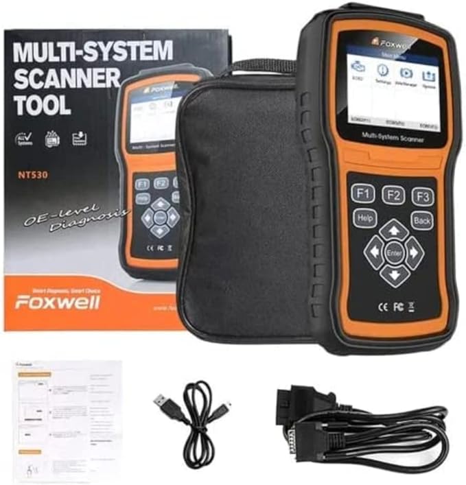 FOXWELL NT530 for Land Rover, Range Rover, Jaguar - All Maintenance Service - Bidirectional Diagnostic Scan Tool OBD2 Scanner Automotive Code Reader ABS Bleed SRS Airbag SAS TPMS TPS EPB Oil Reset CKP