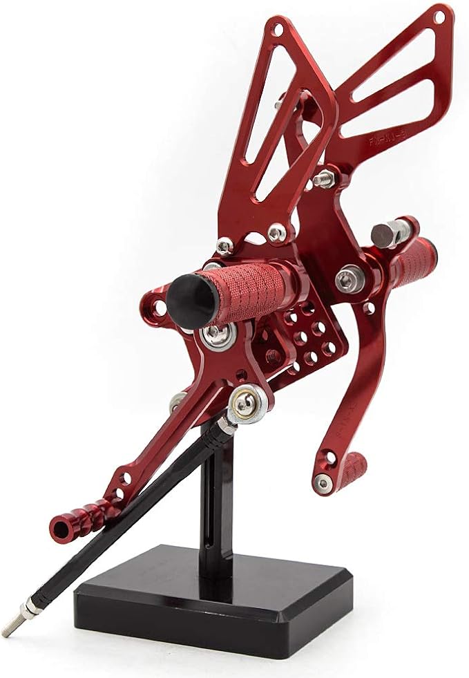 PROCNC Motorcycle Aluminum Rearsets Foot pegs Rear sets Footrest Fit for Suzuki GSXR1000 2000 2001 2002 2003 2004 GSXR750 1996-2005 SV650/SV650S SV1000/S 1998-2014 GSX600 2000-2005 (Red)