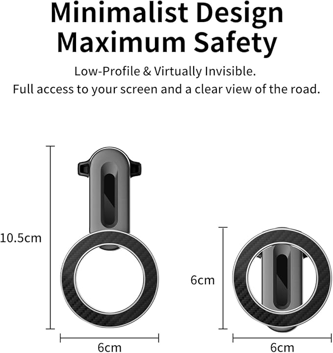 For Toyota Highlander 2020-2025 Interior Accessories,Custom Fit Phone Holder&Magsafe Car Mount,Dual 360°Adjustable,Dual N52 Magnets,Secure&Silent,No Vent Blocking,for iPhone Android,12.3-inch Screen