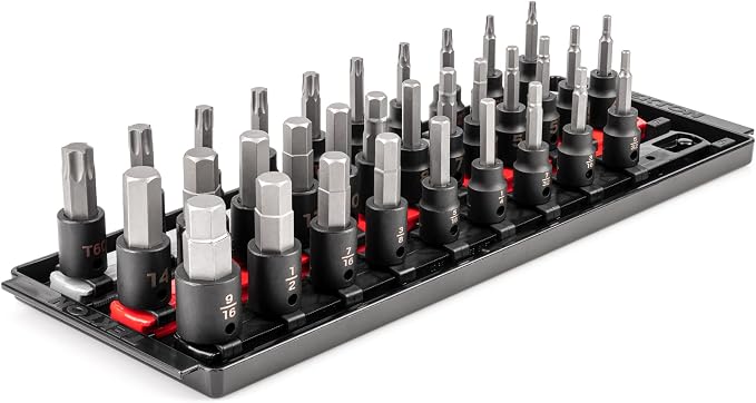 TEKTON 3/8 Inch Drive Impact Bit Socket Set, 32-Piece | SIB91202