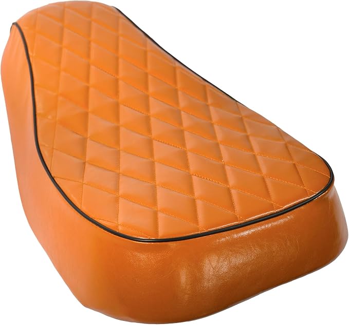 JMCHstore Brown Diamond Stitch Retro Mini bike Seat for Coleman B200R B200C B200V RB200 Realtree RT200 MEGA moto B212 MAX Cushion Replacement parts