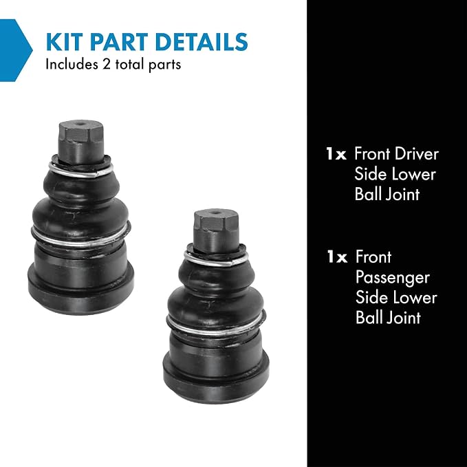 TRQ Front Lower Ball Joint Set Compatible with 83-05 Chrysler 84-05 Dodge 84-01 Plymouth