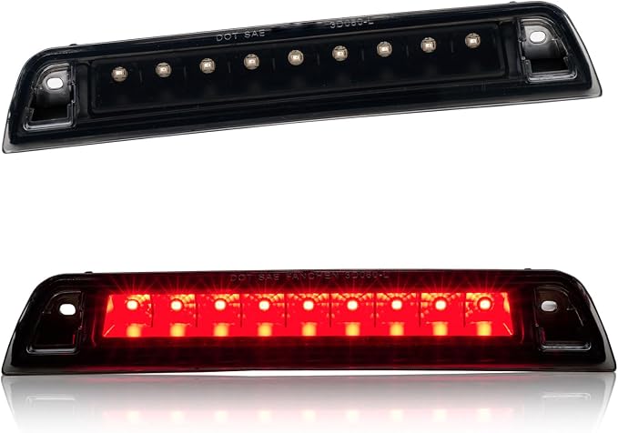 Third 3rd Brake Light LED for 2006-2014 Honda Ridgeline, High Mount Rear Brake Lights Assembly for 06-14 Ridgeline, Waterproof Center Cab Lamp Stop Light (Black)