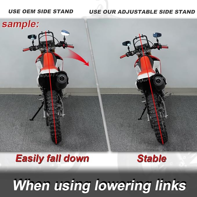 Xitomer 0-2'' Adjustable Kickstand Fit for Rebel CMX300 2017-2025, CMX500 ABS 2019-2026, Rebel 500 ABS SE 2021-2026, Rebel 300 E-Clutch 2026, Rebel 300 ABS 2019-2024 Motorcycle Adjustable Side Stand