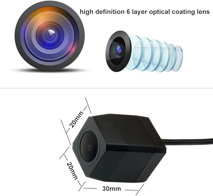 HD IP68 1280Pixels Auto Vehicle Car Van 170° Wide Angle License Plate Light Rear View Reversing Backup Camera Parking Aids System Compatible with Honda Accord/Acura TSX/Pilot/Civic EK FD/Odyssey