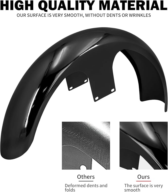 21 inch Front Fender Vivid Black Motorcycle Wrap Mudguard for Bagger Models Fit for Harley Touring Road King Electra Glide Street Glide 120/R21
