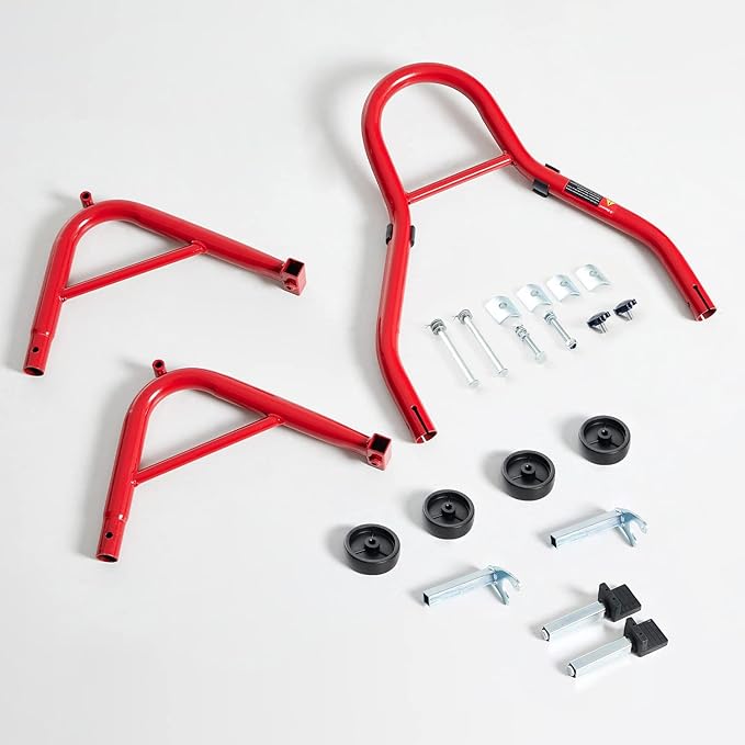Donext Motorcycle Stand 850LB Sport Bike Rear Wheel Lift Swingarm Paddock Stands Red, Fit for BMW Yamaha Honda Kawasaki Suzuki, with U+L Forks