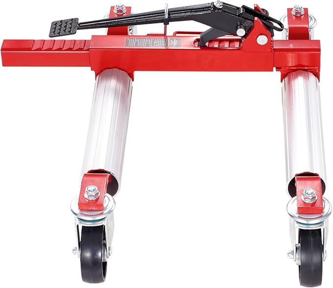 VEVOR Wheel Dolly, Max Capacity 1500 Lbs Car Dolly, Car Jack Dolly Lifter with Wheels, Heavy Duty Vehicle Positioning Ratchet Tire Jack, for Vehicle Car Auto Repair Moving