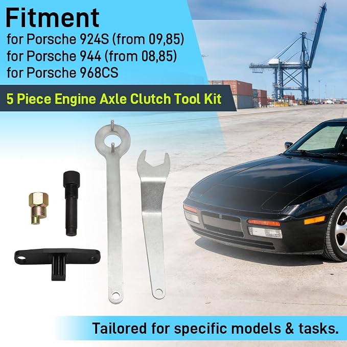 for Porsche 924S 944 968CS - 5-Piece Engine & Axle & Clutch Special Service Tool Kit, Replacement for Factory Special Tools