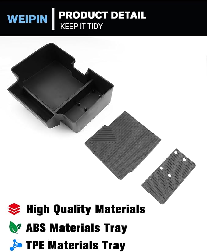 For Center Console Screen Organizer Tray Compatible with 2025-2026 GMC Yukon (Elevation/AT4/Denali Ultimate/AT4 Ultimate/Denali) Console Organizer ABS Materials