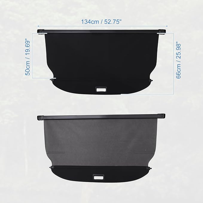 uxcell Retractable Cargo Cover for Genesis GV70 2022-2023 Waterproof Non Slip SUV Rear Trunk Shielding Shade Black