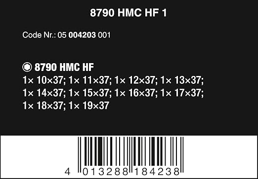WERA 05004203001 8790 HMC HF 1 Zyklop Socket Set with 1/2" Drive, with Holding Function, 10 Pieces