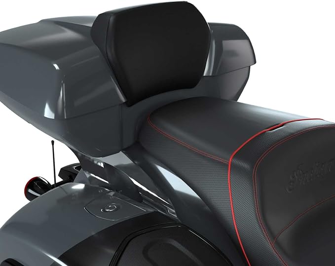 Indian Motorcycle Quick Release Low Profile Trunk Backrest Pad, for Specific Models, Black Water-Resistant Vinyl - Part 2889607-VBA