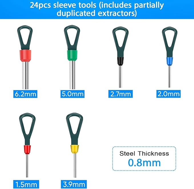 Terminal Removal Tool Kit 92 Pcs Depinning Tool Electrical Connector Pin Removal Tool Kit Pin Extractor Tool Set Wire Terminal Release Tool for Automotive Car Household Devices