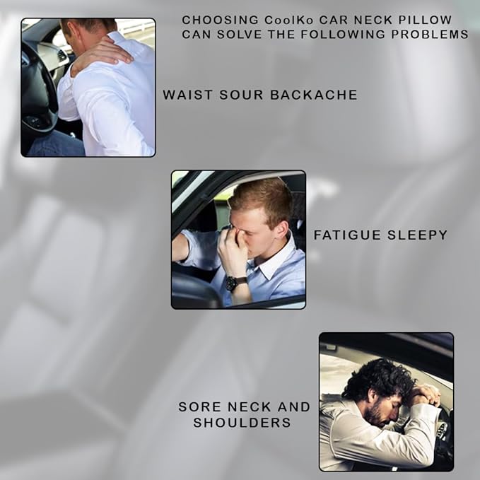 Car Headrest Neck Pillow Support Memory Foam Ergonomic Design Accessory for Driving Seat Fatigue Relief Compatible with Model S X 3 Y & Cybertruck - 1 Piece