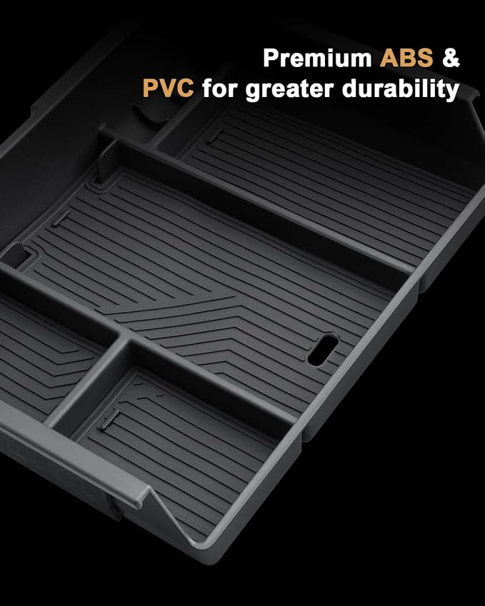 ECOZEN 3 Pcs Center Console Organizer Set For 2014-2018 Silverado/Sierra 1500 & 2015-2019 Silverado/Sierra 2500HD/3500HD Interior Accessories - Full Console w/Bucket Seat ONLY