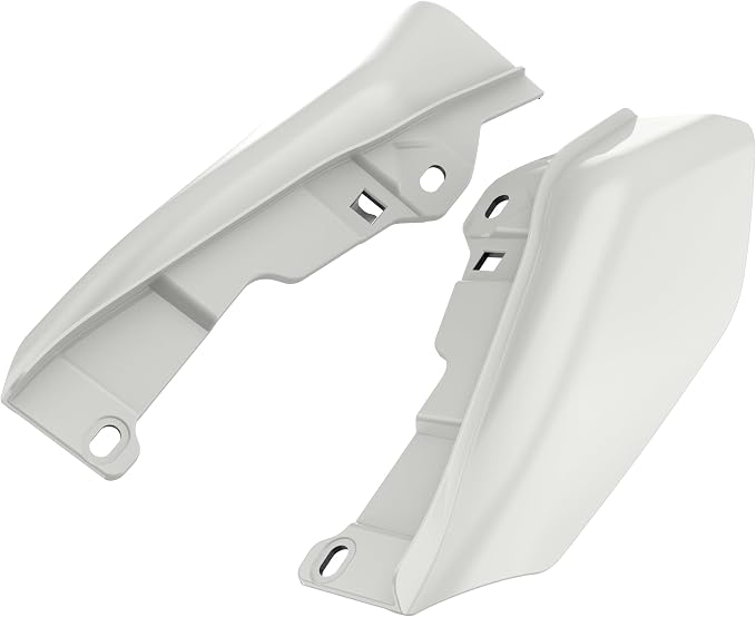 Color - Matched Mid Frame Air Deflectors Heat Shield, Perfectly Fit for Harley Touring Models 2009-2026 Stone Washed White Pearl