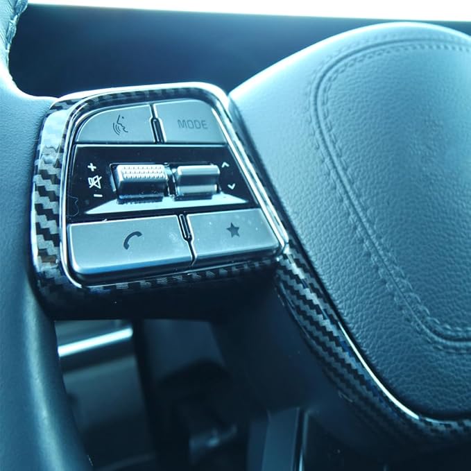 YOUTOOCAR Carbon Fiber Style Steering Wheel Cover Trim Compatible with 2020-2024 Kia Telluride 2019-2020 Kia Sorento 2021-2024 Kia Barui Accessories
