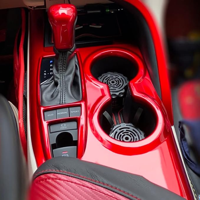 Rifoda for 2018 2019 2020 2021 2022 Toyota Camry ABS Accessories Center Console Gear Shift Panel Cover Fit for Carmy LE SE TRD SE-Nightshade Editon Interior Trims Red