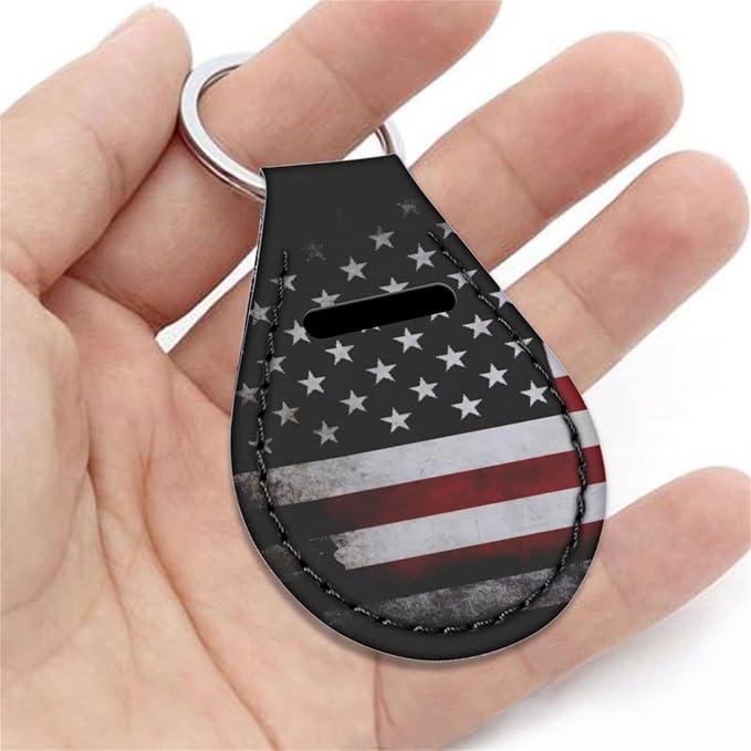 Xoenoiee 11 Pack Retro American Flag Universal Car Accessories Set with Front Seat Cover Rear Split Bench Seats Cover for Cars, Seat Belt Pads, Steering Wheel Cover, Coasters, Keyrings