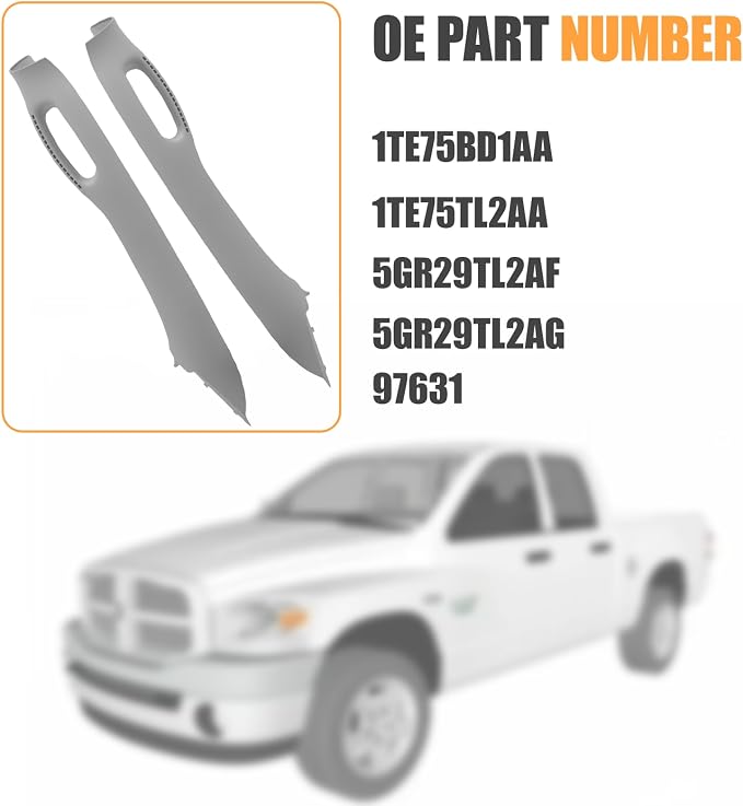 mexfitting Handlebar for Dodge Ram 1500/2500/3500 Pickup (2002-2010) - A-Seat F250 Gray Pair
