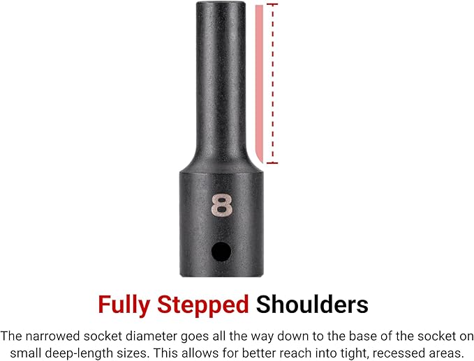 TEKTON 1/2 Inch Drive Impact Socket Set, 78-Piece | SID92408