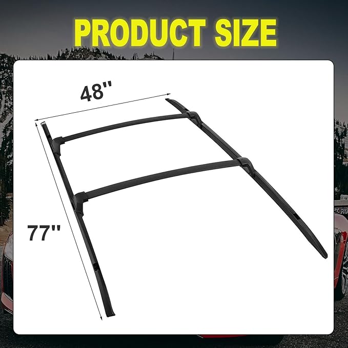 Roof Rack Side Rails & Cross Bars Compatible with Honda CRV CR-V 2017-2022 | Roof Luggage Carrier Rack Rails Crossbars Kit (4PCS)