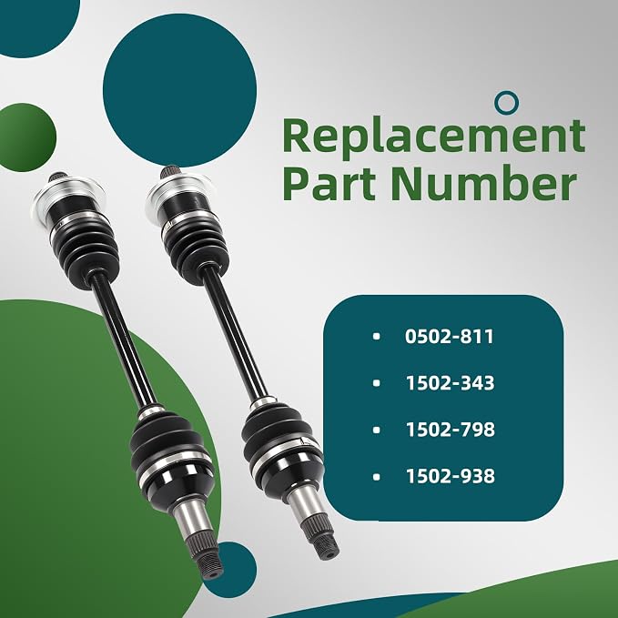 0502-811 Rear CV Axle Half Drive Shaft Compatible with 400 450 500 550 650 700 1000 2004 2005 2007 2008 2009 2010 2013 2014 2015 2016 1502-343 1502-798 1502-938