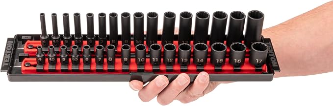 TEKTON 1/4 Inch Drive Impact Socket Set, 58-Piece | SID90205