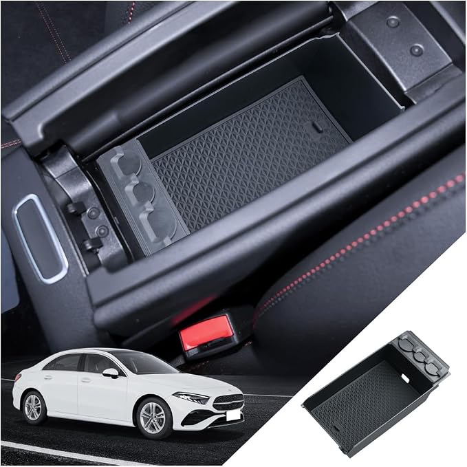 for GLA250 Center Console Organizer 2020-2026 Mercedes Benz GLA H247 & GLB250 Accessories Armrest Tray Middle Storage Box Insert Container Durable ABS Plastic