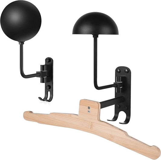 Motorcycle Helmet Rack Wall Mount Bike Helmet Holder Mount Bicycle Helmet Display Hanger Stand with 2 Hooks Motorcycle Accessories for Baseball Rugby Helme