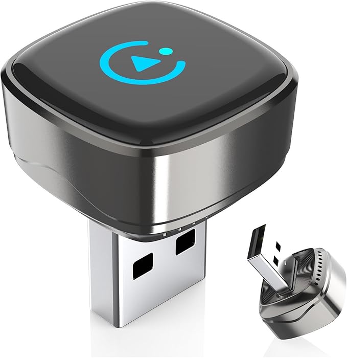 Wireless CarPlay Adapter for iPhone & Android Auto Adapter, Convert Wired to Wireless CarPlay Dongle,Dual-Band 5.8G WiFi+Bluetooth 5.4, Plug&Play, Compatible iOS10+ & Android11+