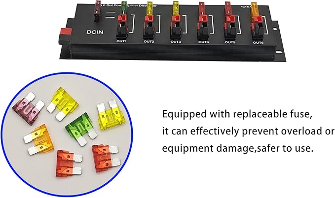 1 in 6 Connector Power Divider Power Board 40Amp Power Pole Distribution Block Module Powerpole Distribution Block.