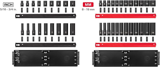 TEKTON 3/8 Inch Impact Socket Set, 42-Piece | SID91216