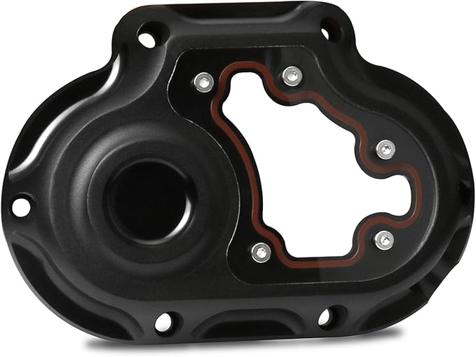 Clarity Transmission Side Cable Clutch Cover for Harley Touring Dyna Street Bob Softail Fat Boy FLSTF 07-17 FLHTC Glide 2007-2013 (All Black)