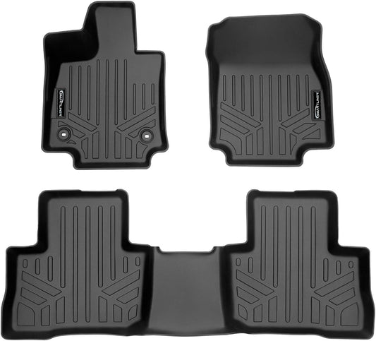 SMARTLINER Custom Fit All Weather 2 Row Floor Mats Liner Set Compatible with 2021-2024 Toyota Venza
