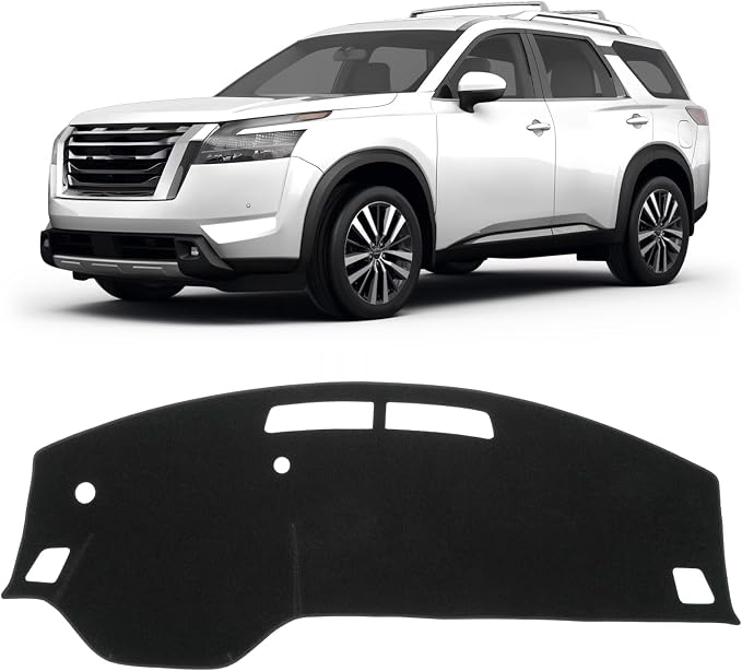 KUST Black Dash Cover for 2022-2025 2026 Nissan Pathfinder (NOT fit for Pathfinder Platinum 22-26) (Without HUD) Dashboard Cover Non-Slip Interior Accessories for Pathfinder Custom Fit Dash Mat