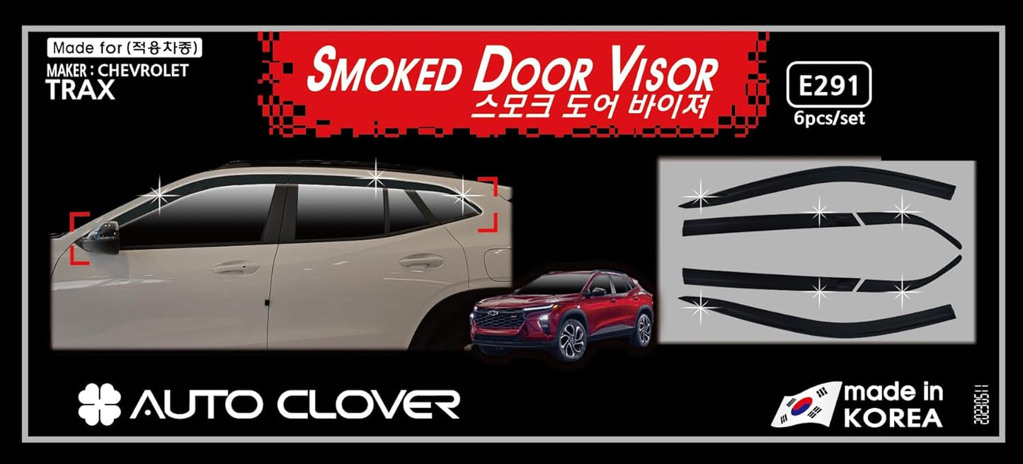 AUTOCLOVER Smoked Window Visor Sun Rain Vent Guard 4p for 2024 Trax, E291