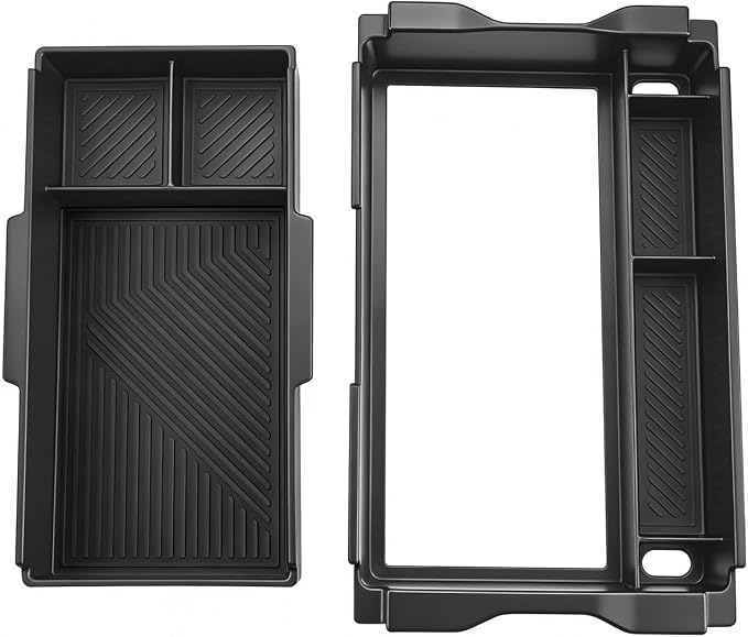 BIBIBO 2Pack for 2026 Toyota RAV4 Center Console Organizer 2026 Toyota RAV4(LE/SE/XLE Premium/Woodland/XSE/Limited) Console Tray 2026 RAV4 Console Insert Tray